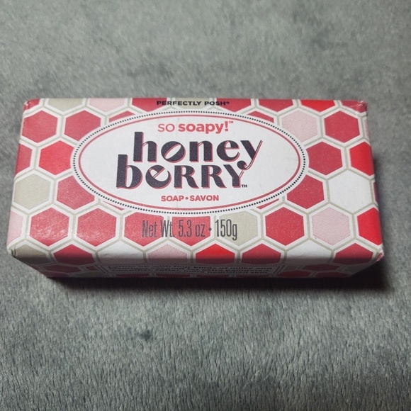 Perfectly Posh~Honey Berry~So Soapy bath bar ~New and Sealed - Picture 1 of 6